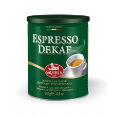 Кофе SAQUELLA кофе молотый без кофеина Espresso Dekaf жесть