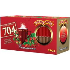 МТ стандарт 704 черный ароматизированный чай Земляника 25 пак по 2 г ф/конв