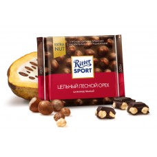 Шоколад Ritter SPORT  горький с цельным орехом 100г EXTRA
