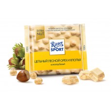 Шоколад Ritter SPORT белый с лесным орехом и рисовыми хлопьями 100г EXTRA