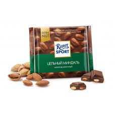 Шоколад Ritter SPORT молочный с цельным миндалем 100г EXTRA