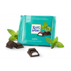 Шоколад Ritter SPORT темный с мятной начинкой100г