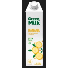 Напиток растительный со вкусом Банана "Green Milk", на соевой основе,  1л