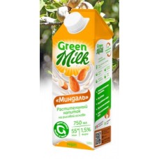 Напиток растительный Миндаль "Green Milk" на рисовой основе, 0,75л